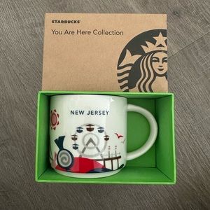 New Starbucks You Are Here Ceramic 14oz Mug Cup NEW JERSEY